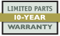 10 Year Parts Warranty
